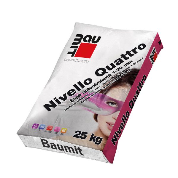 sapa autonivelanta pentru interior pardoseli podele calde 1 20mm c20 baumit nivello quattro sac 25 kg baumit md