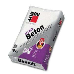 Baumit Beton ALL IN beton predozat armat cu fibre naturale celulozice clasa de rezistenta C16 20 cu sac autodizolvabil in apa baumit md moldova