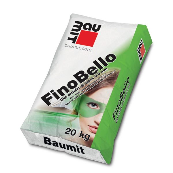 glet extrafin 0 6mm pe baza de ipsos pentru interior pentru obtinerea peretilor netezi pana la vopsea baumit finobello fino bello baumit md moldova