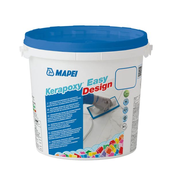 Chit de rosturi epoxidic bicomponent rezistent la acizi bacteriostatic rezistent la mucegai bioblock non absorbant Mapei Kerapoxy Easy Design 1-15mm r2t 3kg mapei md