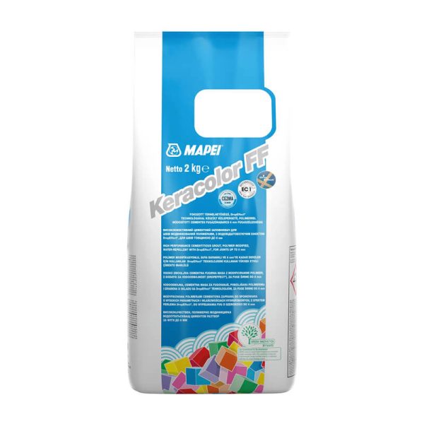 Chit de rosturi inbunatatit interior exterior hidrofobizat dropeffect Mapei Keracolor FF 1-6mm cg2wa 2kg mapei md