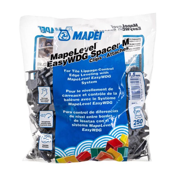 Distantieri 1.5 mm sistemul de nivelare si placare gresie faianta placi ceramice scule Mapei Mapelevel Easy WDG Spacer M mapei md punga