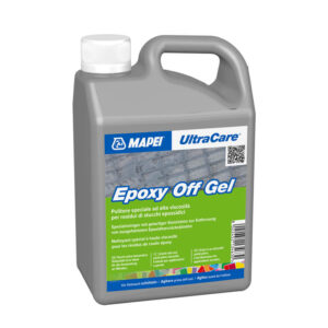 Solutie detergent gel vascos pentru indepartarea petelor reziduurilor epoxidice de pe placi ceramice sticla Mapei Ultracare Epoxy Off Gel mapei md
